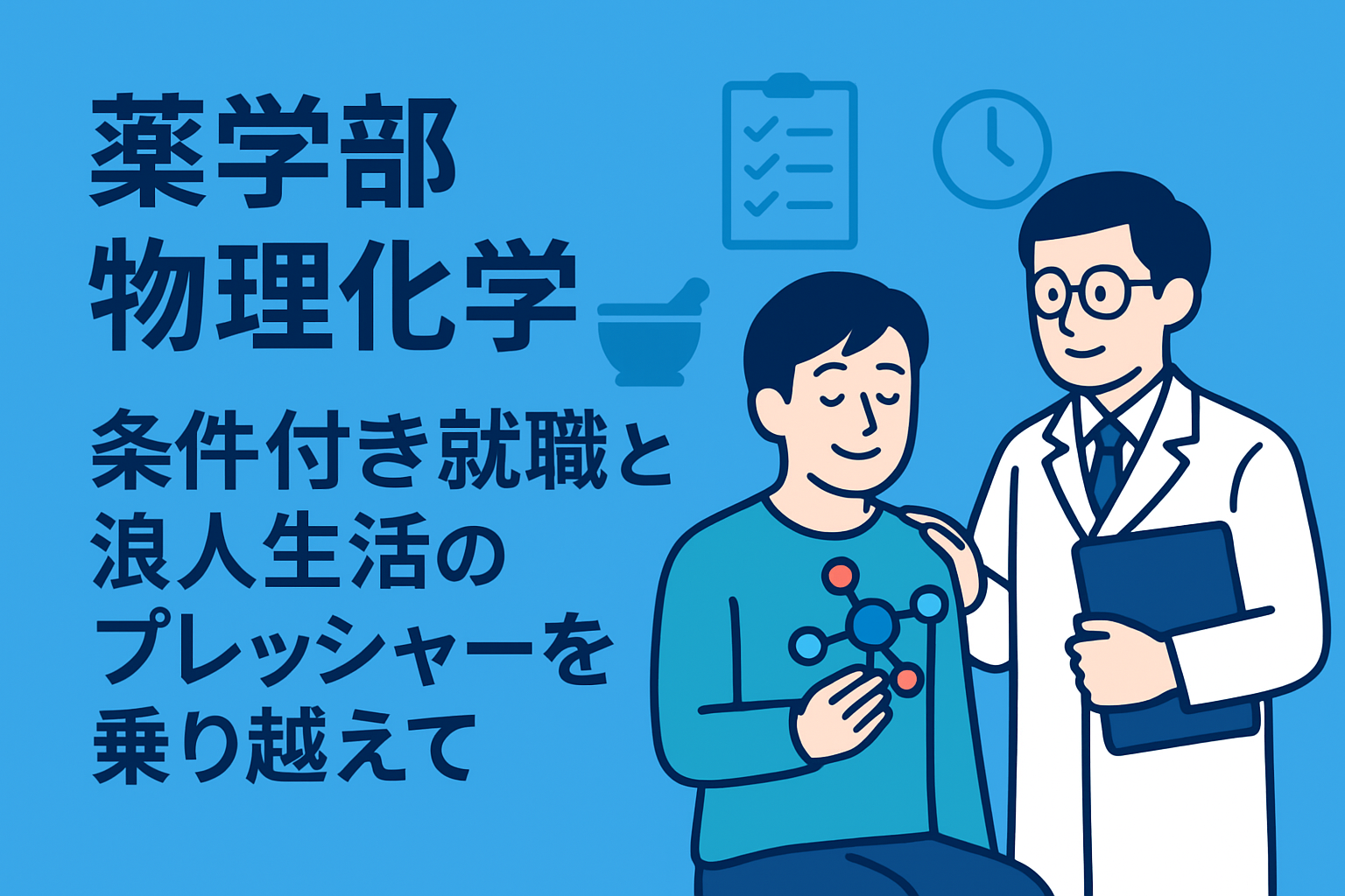 薬学部　物理化学　条件付き就職と浪人生活のプレッシャーを乗り越えて