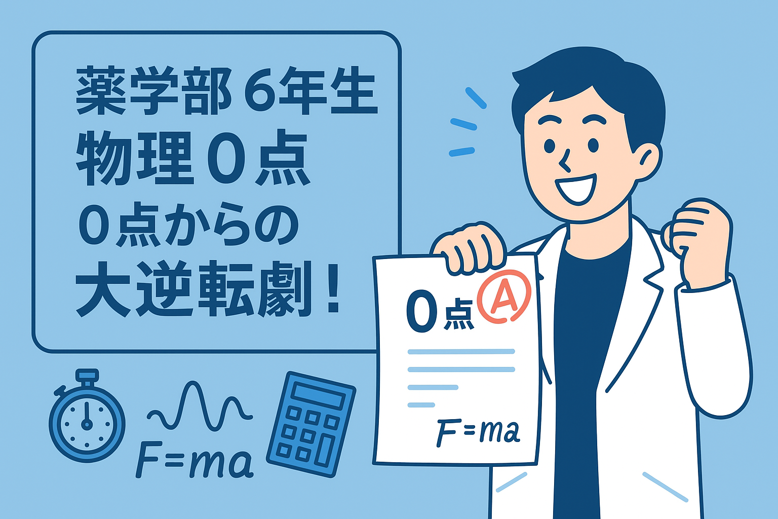 薬学部6年生　物理0点からの大逆転