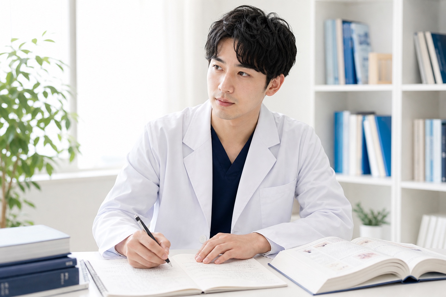 2回の留年を経てもう一度机に向かい単位取得を目指す薬学部生