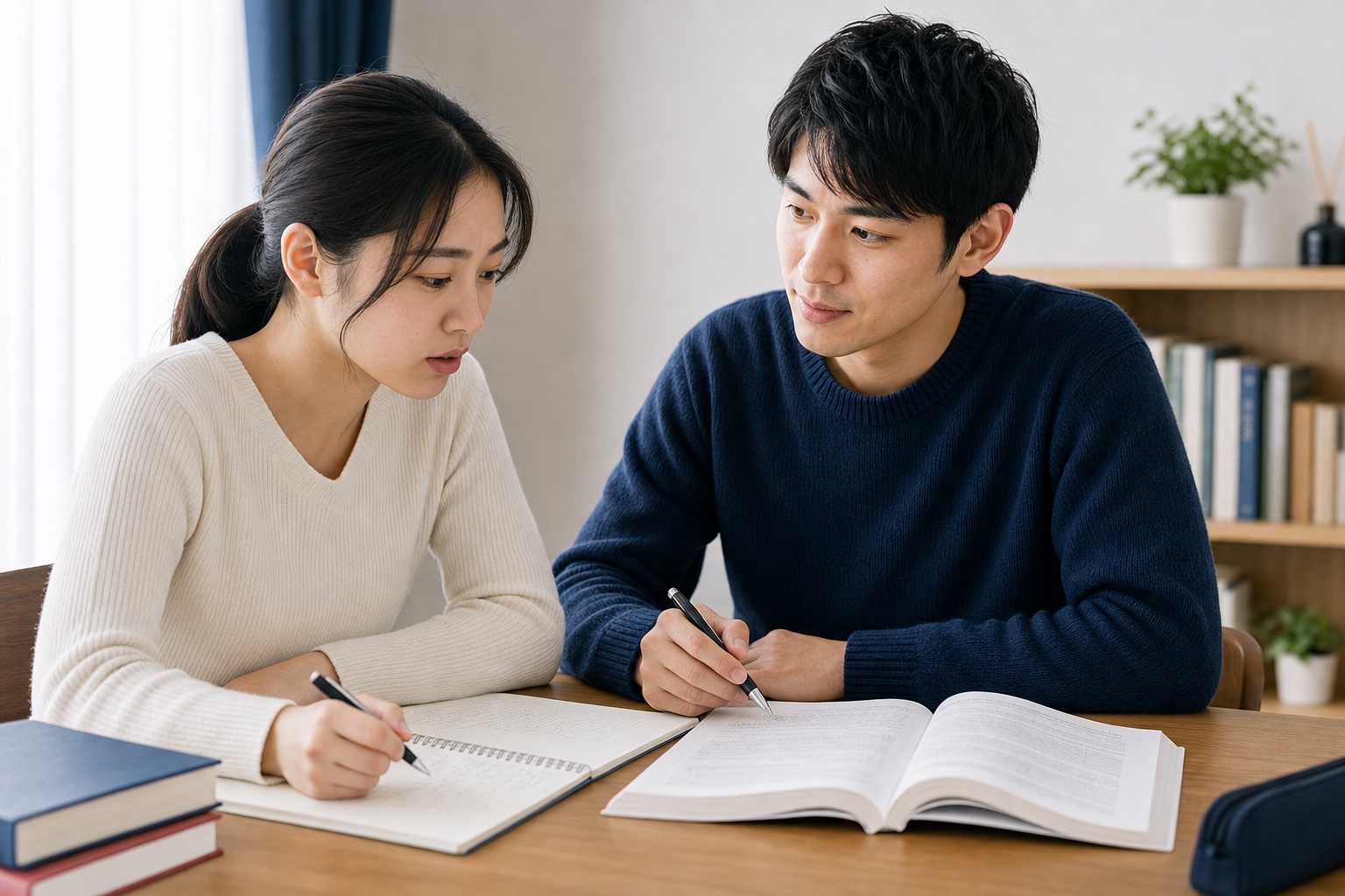 自信を失いかけながらも講師に静かに話を聞いてもらう薬学部生